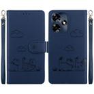 For Infinix Hot 30 4G Cute Cats RFID Leather Phone Case(Blue) - 1