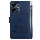 For Infinix Hot 30 4G Cute Cats RFID Leather Phone Case(Blue) - 3