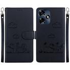 For Infinix Hot 30 4G Cute Cats RFID Leather Phone Case(Black) - 1