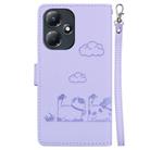 For Infinix Hot 30 Play Cute Cats RFID Leather Phone Case(Purple) - 3