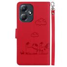 For Infinix Hot 30 Play Cute Cats RFID Leather Phone Case(Red) - 3