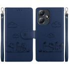 For Infinix Hot 30 Play Cute Cats RFID Leather Phone Case(Blue) - 1