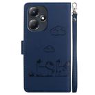 For Infinix Hot 30 Play Cute Cats RFID Leather Phone Case(Blue) - 3