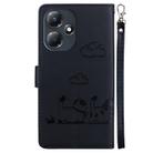 For Infinix Hot 30 Play Cute Cats RFID Leather Phone Case(Black) - 3