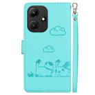 For Infinix Hot 30i Cute Cats RFID Leather Phone Case(Green) - 3