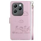 For Infinix Hot 40 / 40 Pro Cute Cats RFID Leather Phone Case(Rose Gold) - 3