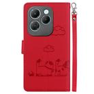 For Infinix Hot 40 / 40 Pro Cute Cats RFID Leather Phone Case(Red) - 3