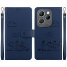 For Infinix Hot 40 / 40 Pro Cute Cats RFID Leather Phone Case(Blue) - 1