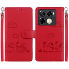 For Infinix Note 40 Pro 5G / 4G Cute Cats RFID Leather Phone Case(Red) - 1