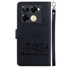 For Infinix Note 40 Pro 5G / 4G Cute Cats RFID Leather Phone Case(Black) - 3