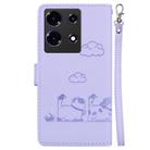 For Infinix Note 30 5G / 4G Cute Cats RFID Leather Phone Case(Purple) - 3