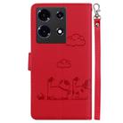 For Infinix Note 30 5G / 4G Cute Cats RFID Leather Phone Case(Red) - 3