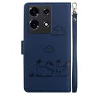 For Infinix Note 30 5G / 4G Cute Cats RFID Leather Phone Case(Blue) - 3