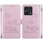 For Infinix Note 30 Pro Cute Cats RFID Leather Phone Case(Rose Gold) - 1