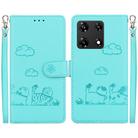 For Infinix Note 30 Pro Cute Cats RFID Leather Phone Case(Green) - 1