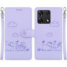 For Infinix Note 30 Pro Cute Cats RFID Leather Phone Case(Purple) - 1