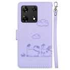 For Infinix Note 30 Pro Cute Cats RFID Leather Phone Case(Purple) - 3