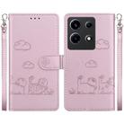 For Infinix Note 30 VIP Cute Cats RFID Leather Phone Case(Rose Gold) - 1