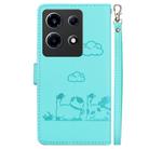 For Infinix Note 30 VIP Cute Cats RFID Leather Phone Case(Green) - 3
