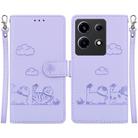 For Infinix Note 30 VIP Cute Cats RFID Leather Phone Case(Purple) - 1