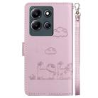 For Infinix Note 30i Cute Cats RFID Leather Phone Case(Rose Gold) - 3