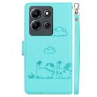 For Infinix Note 30i Cute Cats RFID Leather Phone Case(Green) - 3