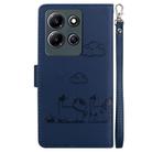 For Infinix Note 30i Cute Cats RFID Leather Phone Case(Blue) - 3