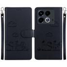 For Infinix Note 40 4G Cute Cats RFID Leather Phone Case(Black) - 1