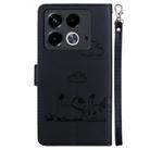 For Infinix Note 40 4G Cute Cats RFID Leather Phone Case(Black) - 3