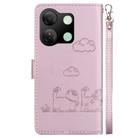 For Infinix Smart 7 HD Cute Cats RFID Leather Phone Case(Rose Gold) - 3