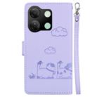 For Infinix Smart 7 HD Cute Cats RFID Leather Phone Case(Purple) - 3