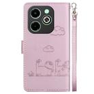 For Infinix Smart 8 / 8 HD / Hot 40i Cute Cats RFID Leather Phone Case(Rose Gold) - 3
