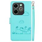 For Infinix Smart 8 / 8 HD / Hot 40i Cute Cats RFID Leather Phone Case(Green) - 3