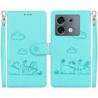 For Infinix Zero 30 5G Cute Cats RFID Leather Phone Case(Green) - 1