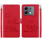 For Infinix Zero 30 5G Cute Cats RFID Leather Phone Case(Red) - 1