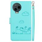 For Infinix Note 12 Pro 4G / Note 12 Cute Cats RFID Leather Phone Case(Green) - 3