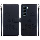 For Infinix Hot 50 5G Cute Cats RFID Leather Phone Case(Black) - 1