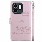 For Infinix Hot 50i / Smart 9 Cute Cats RFID Leather Phone Case(Rose Gold) - 3