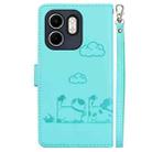 For Infinix Hot 50i / Smart 9 Cute Cats RFID Leather Phone Case(Green) - 3