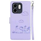 For Infinix Hot 50i / Smart 9 Cute Cats RFID Leather Phone Case(Purple) - 3