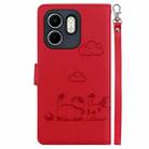 For Infinix Hot 50i / Smart 9 Cute Cats RFID Leather Phone Case(Red) - 3