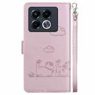 For Infinix Note 40 5G Cute Cats RFID Leather Phone Case(Rose Gold) - 3