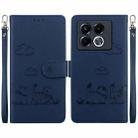 For Infinix Note 40 5G Cute Cats RFID Leather Phone Case(Blue) - 1