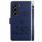 For Infinix Hot 50 Pro 4G Cute Cats RFID Leather Phone Case(Blue) - 3