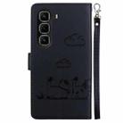 For Infinix Hot 50 Pro 4G Cute Cats RFID Leather Phone Case(Black) - 3