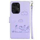For Infinix Note 50 Pro+ Cute Cats RFID Leather Phone Case(Purple) - 3