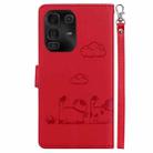 For Infinix Note 50 Pro+ Cute Cats RFID Leather Phone Case(Red) - 3