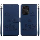 For Infinix Note 50 Pro+ Cute Cats RFID Leather Phone Case(Blue) - 1