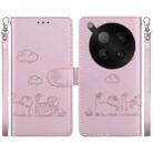 For Infinix Zero 40 4G / 5G Cute Cats RFID Leather Phone Case(Rose Gold) - 1