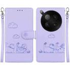 For Infinix Zero 40 4G / 5G Cute Cats RFID Leather Phone Case(Purple) - 1